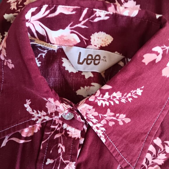 Vintage Lee Womens Western Shirt 1970's Boho Hippy Floral Cowgirl Snapper USA - Picture 6 of 6